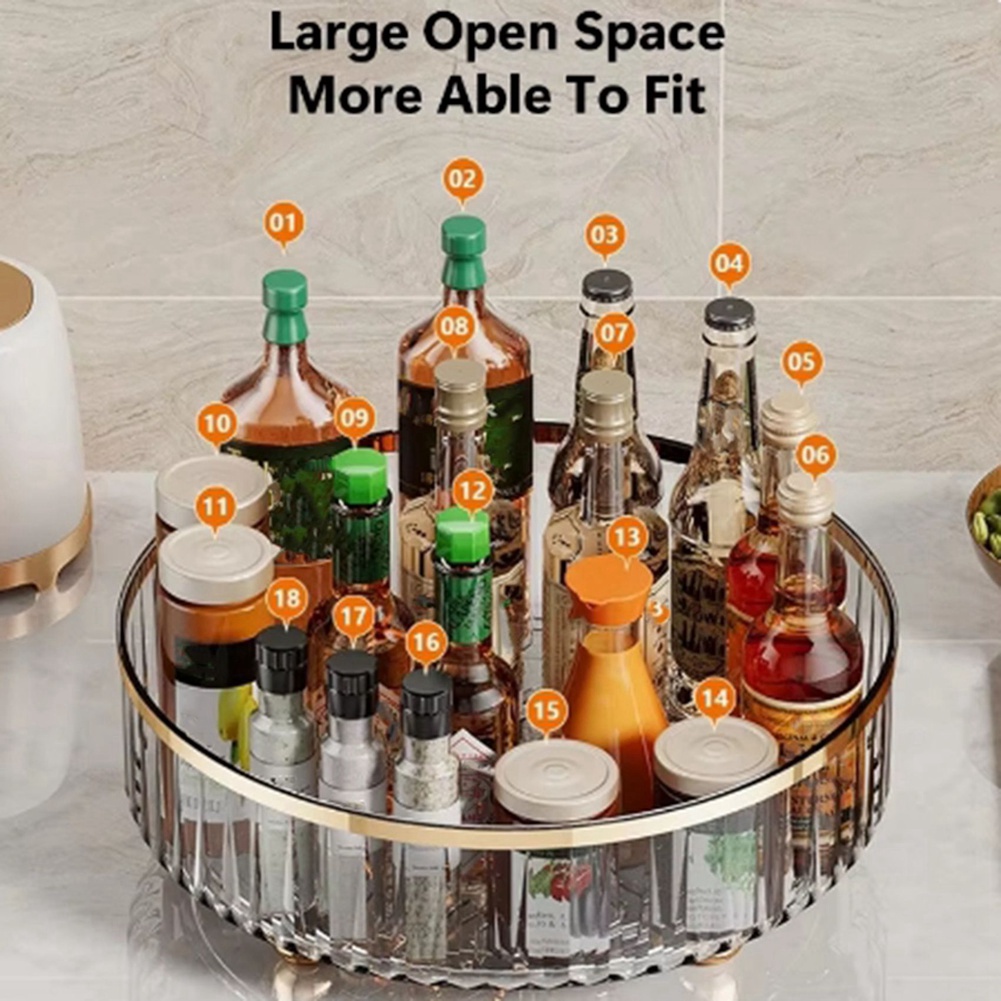 Luxury Skincare Tray - 360 Rotating Cosmetic Organizer Light Luxury