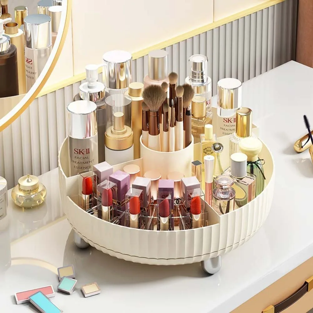 Luxury Skincare Tray - Rotating Luxury Cosmetics Storage Box Desktop