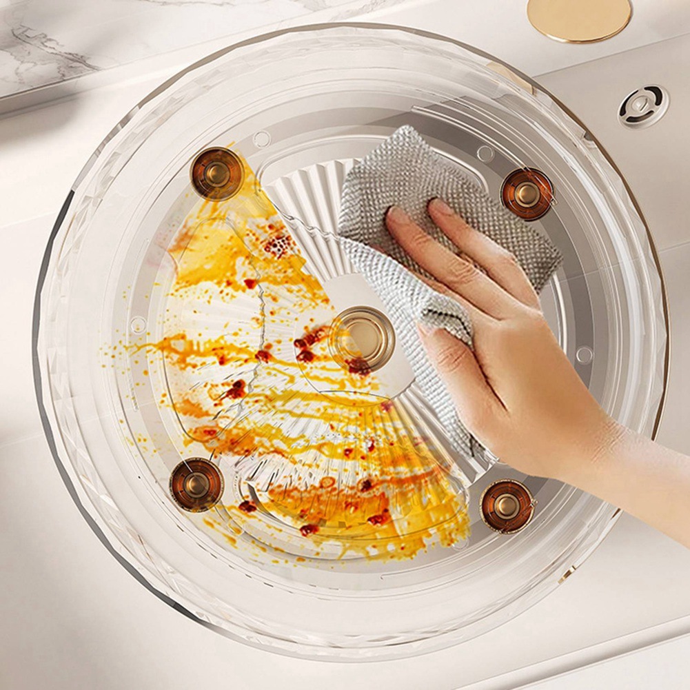 Luxury Skincare Tray - ABMO 360 Rotating Cosmetic Organizer Light
