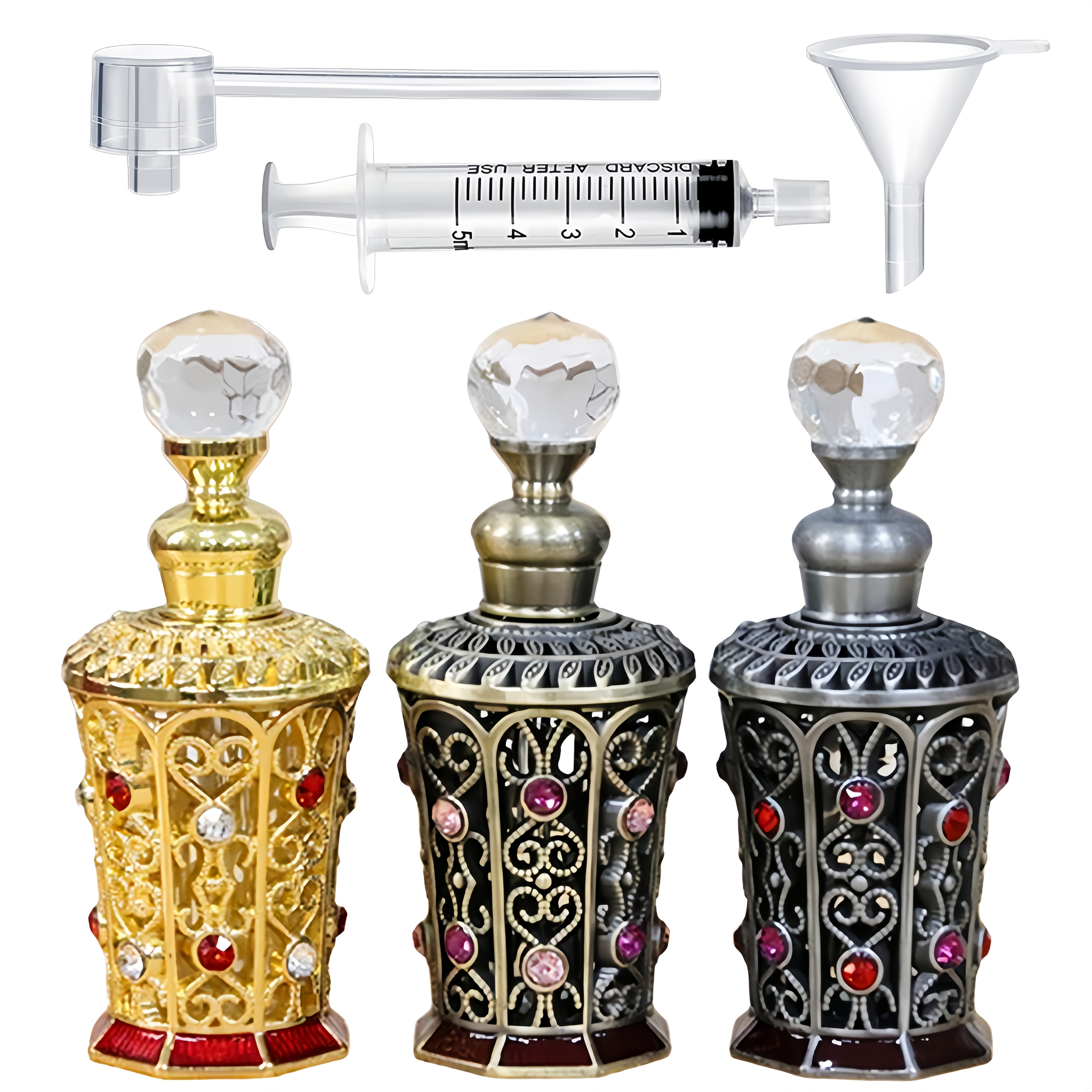 Luxury Skincare Bottles - A Set of Vintage-Style Dispensing Bottles,