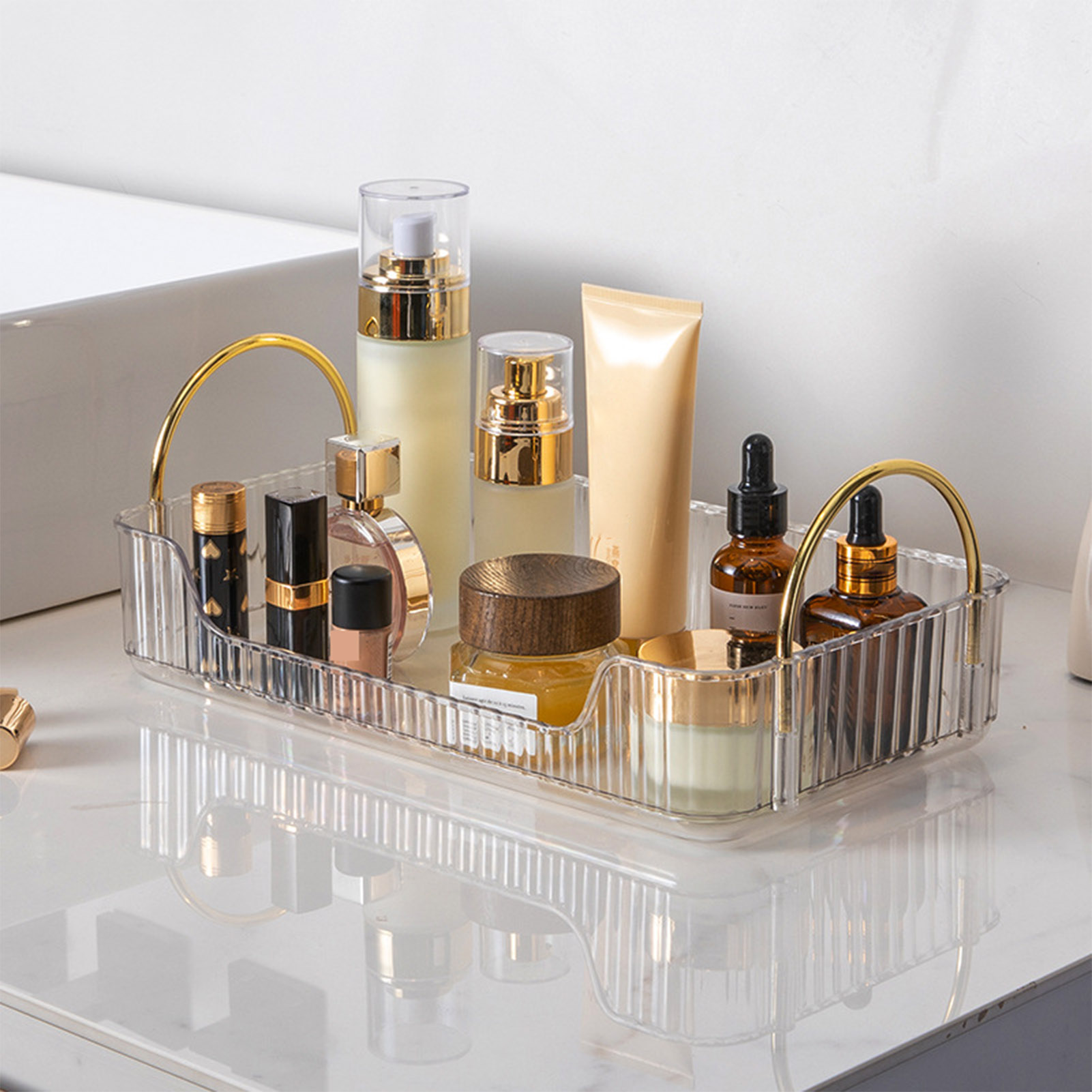Bathroom Organizer Rack Light  - مراجعة Luxury Skincare Tray وسعره