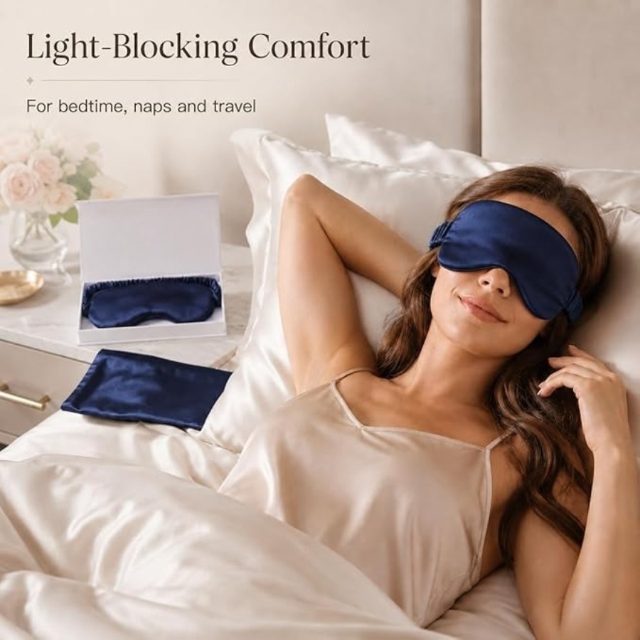 Silk Sleep Mask Light Blocking - مراجعة Ultra Luxury Skincare وسعره