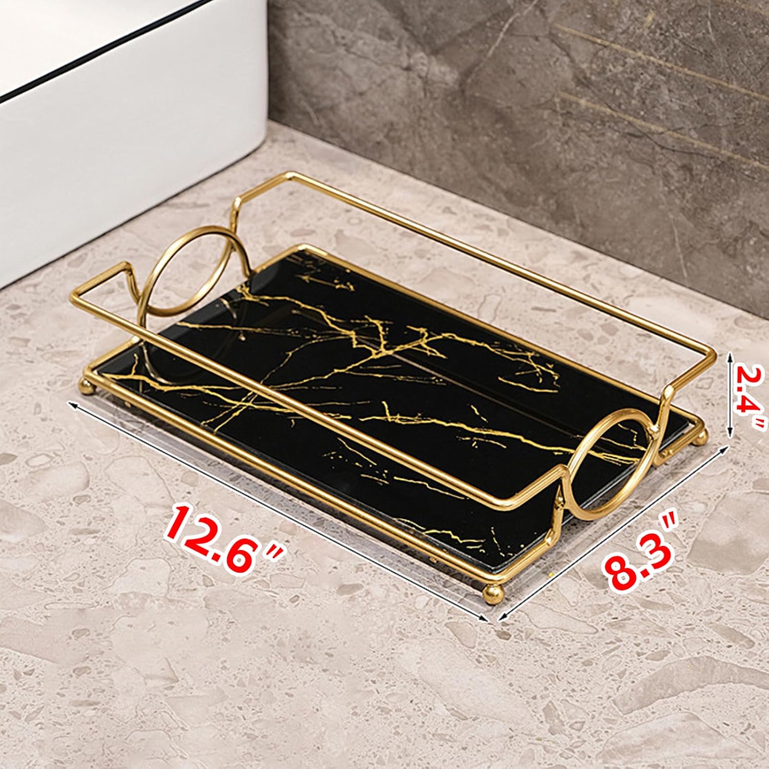 Vanity Tray Luxury Bathroom Co - مراجعة Luxury Skincare Tray وسعره