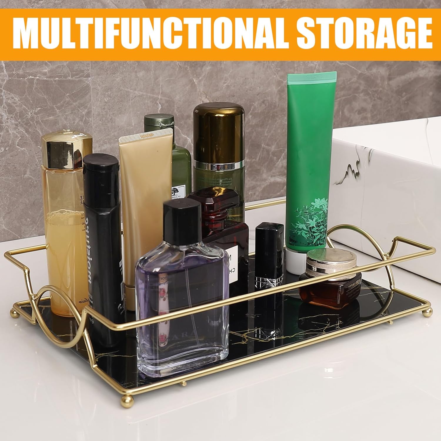 Vanity Tray Luxury Bathroom Co - مراجعة Luxury Skincare Tray وسعره