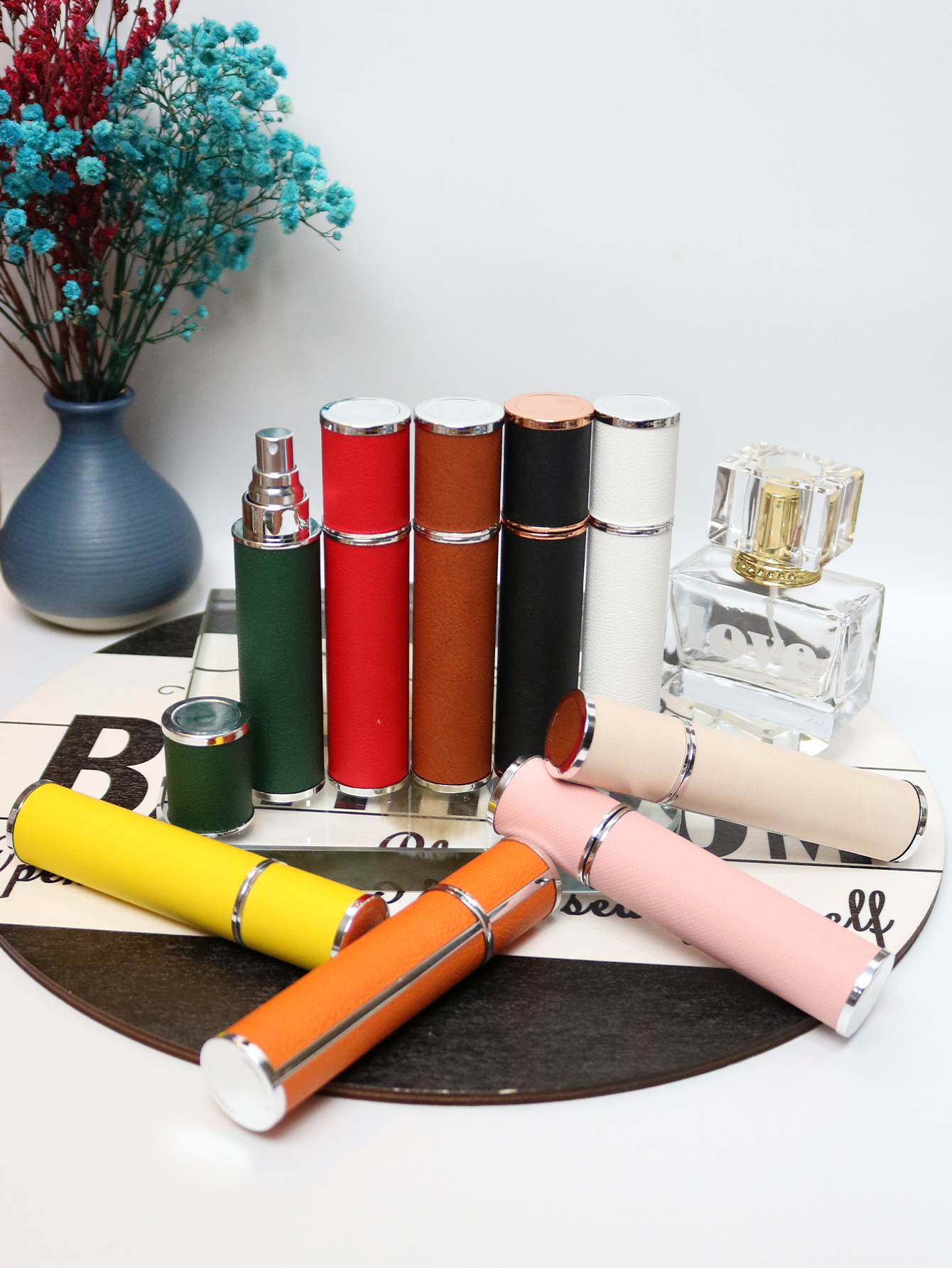 10ml luxury leather wrapped gl - مراجعة Luxury Skincare Bottles وسعره