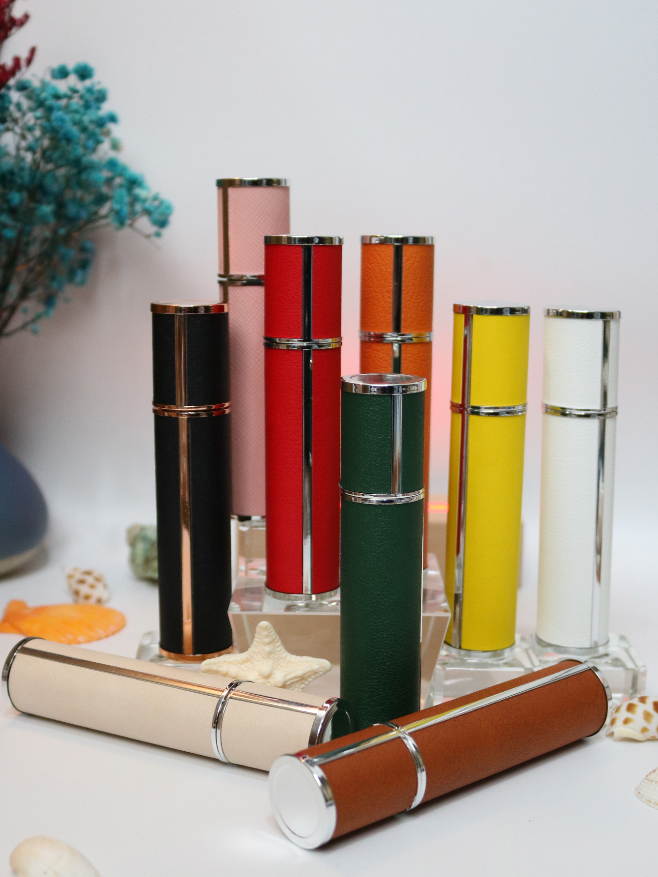 10ml luxury leather wrapped gl - مراجعة Luxury Skincare Bottles وسعره