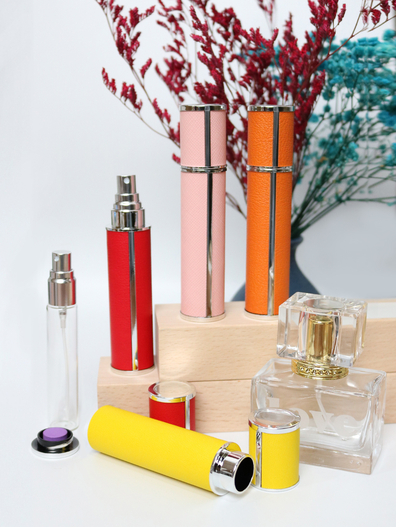 10ml luxury leather wrapped gl - مراجعة Luxury Skincare Bottles وسعره