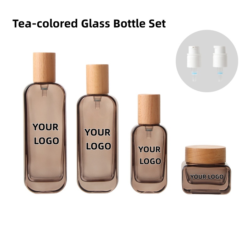 【Logo Custom】1Pcs Luxury Flat  - مراجعة Luxury Skincare Bottles وسعره