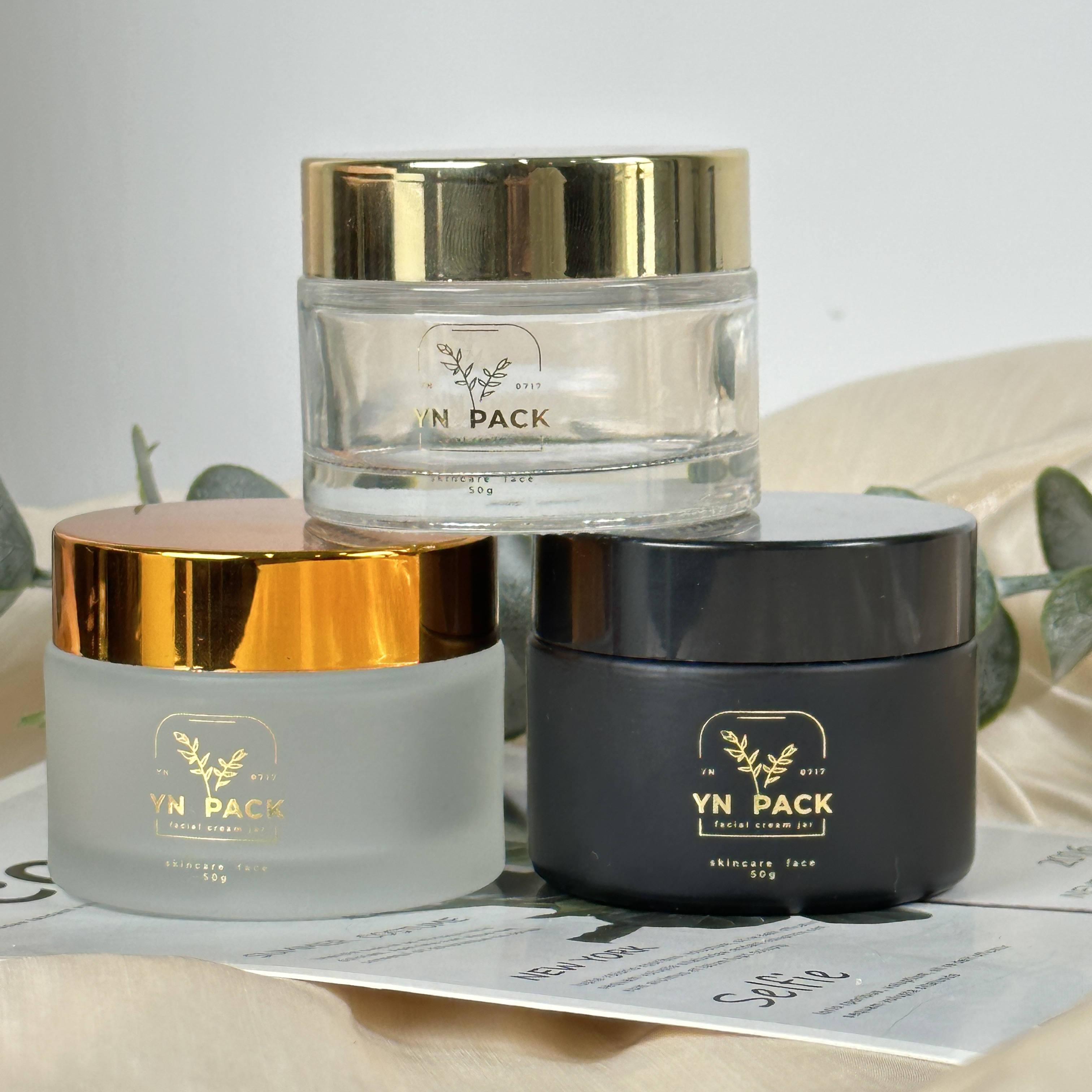 luxury glass jar Wholesa frost - مراجعة Luxury Skincare Jars وسعره