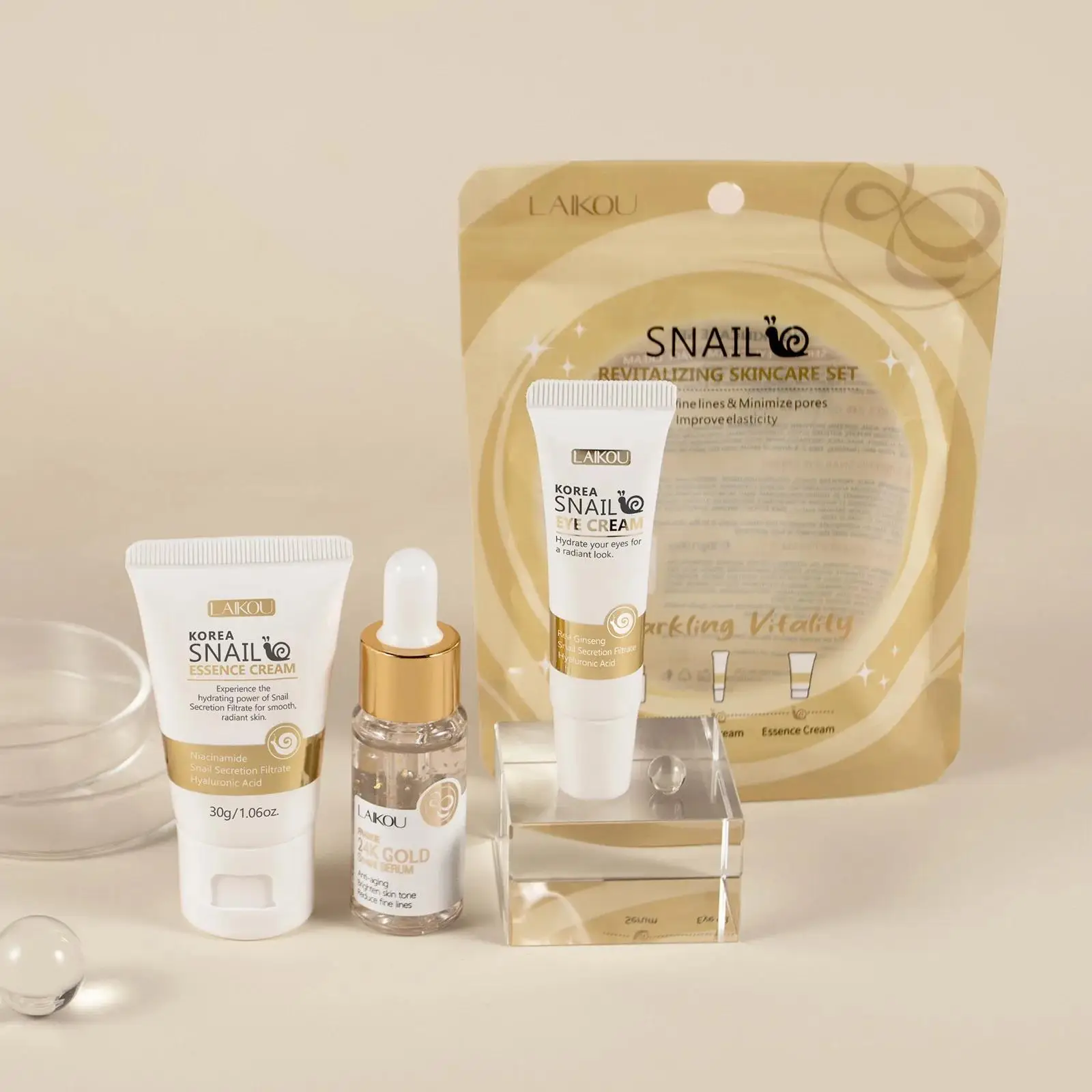 24K Gold Snail Repair Serum Ey - مراجعة Luxury Skincare Essence وسعره