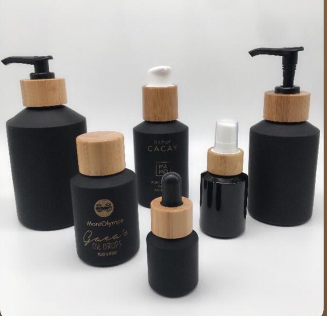 60pcs 120ml black matte glass  - مراجعة Luxury Skincare Jars وسعره