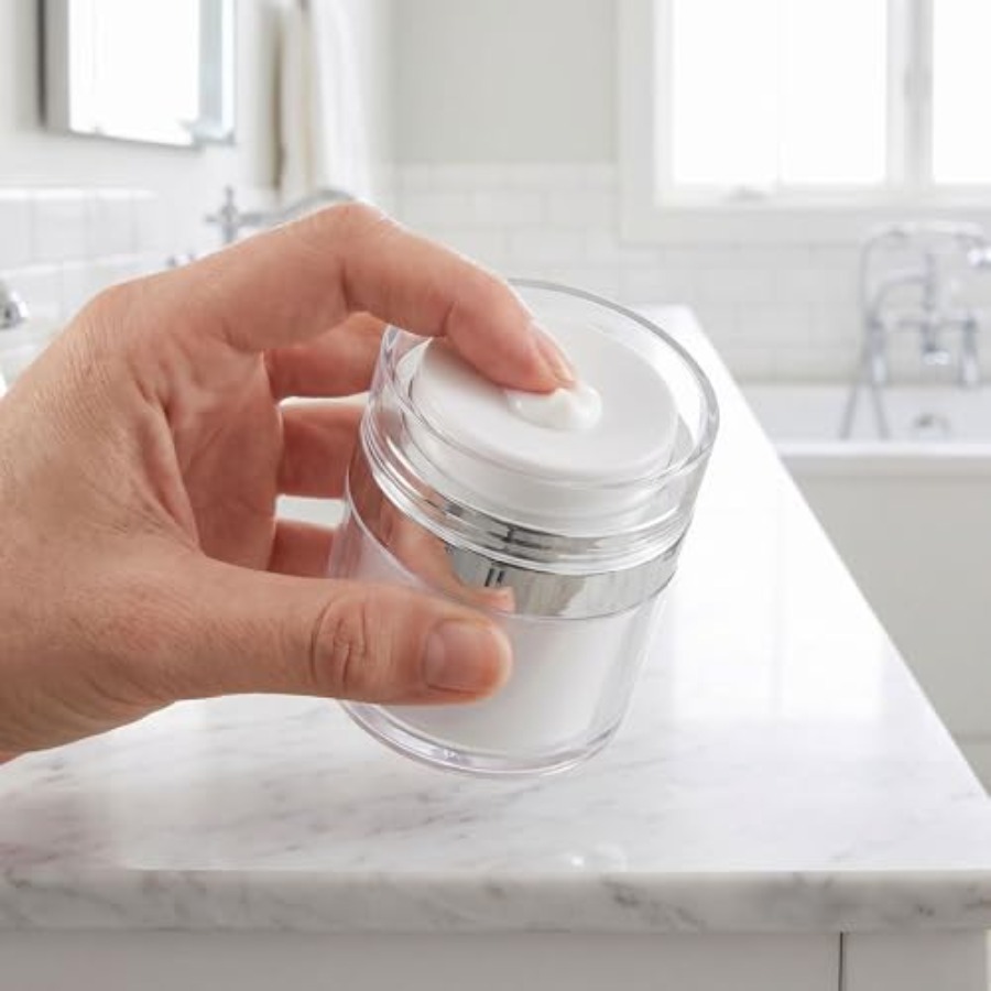 15ml and 30ml Clear Airs Pump  - مراجعة Luxury Skincare Jars وسعره