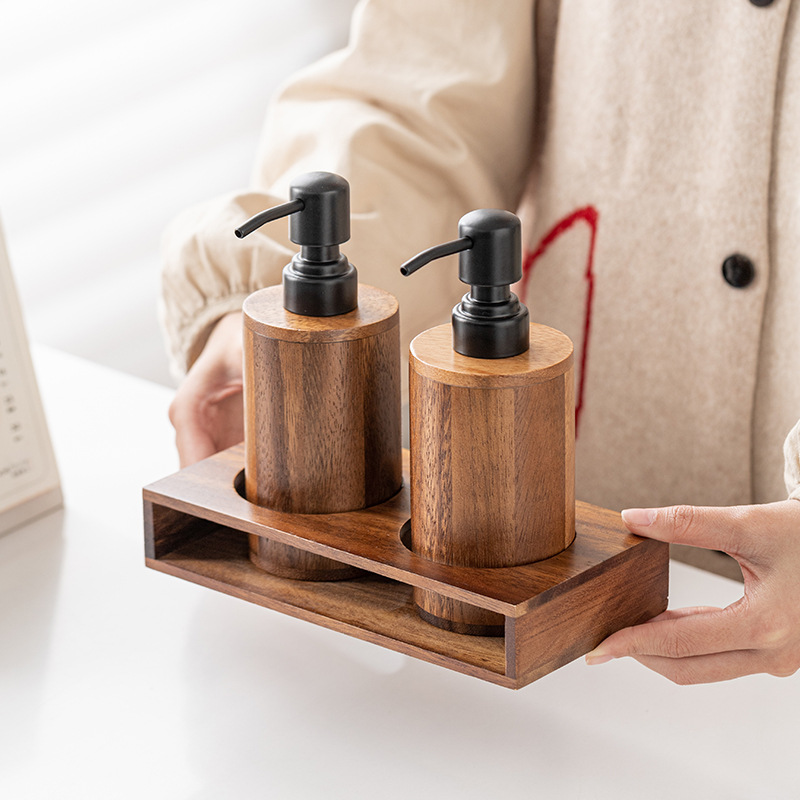 Walnut wood press-type portion - مراجعة Luxury Skincare Bottles وسعره