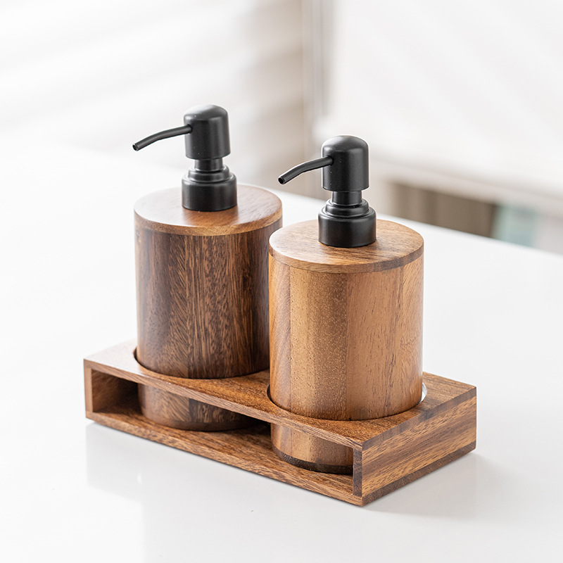 Walnut wood press-type portion - مراجعة Luxury Skincare Bottles وسعره