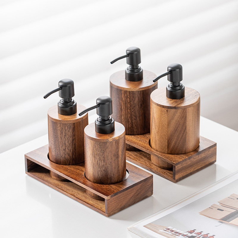 Walnut wood press-type portion - مراجعة Luxury Skincare Bottles وسعره
