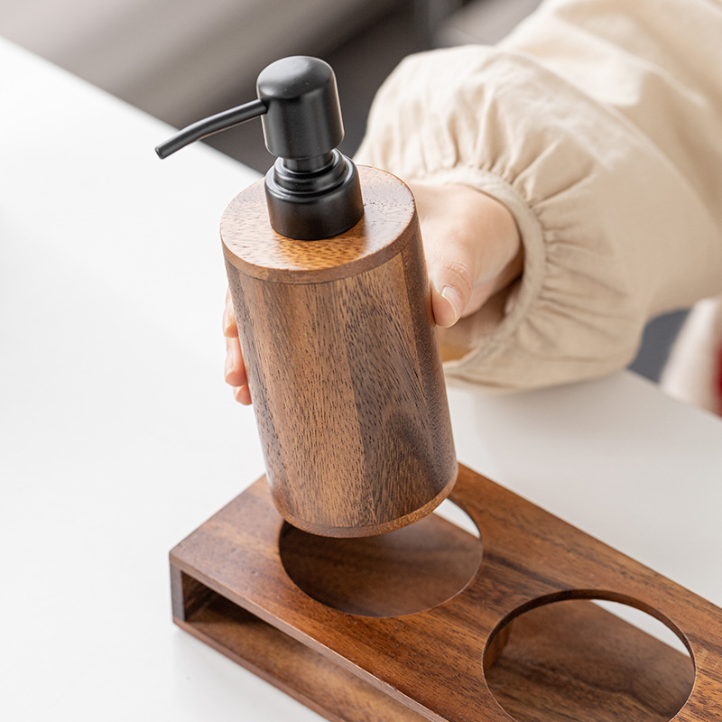 Walnut wood press-type portion - مراجعة Luxury Skincare Bottles وسعره