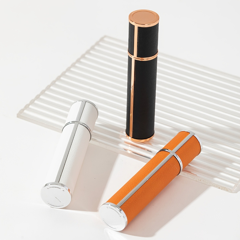 Luxury Leather Wrapped 10ml Gl - مراجعة Luxury Skincare Bottles وسعره