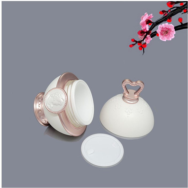 6pcs/pack Gold/White Acrylic E - مراجعة Luxury Skincare Bottles وسعره