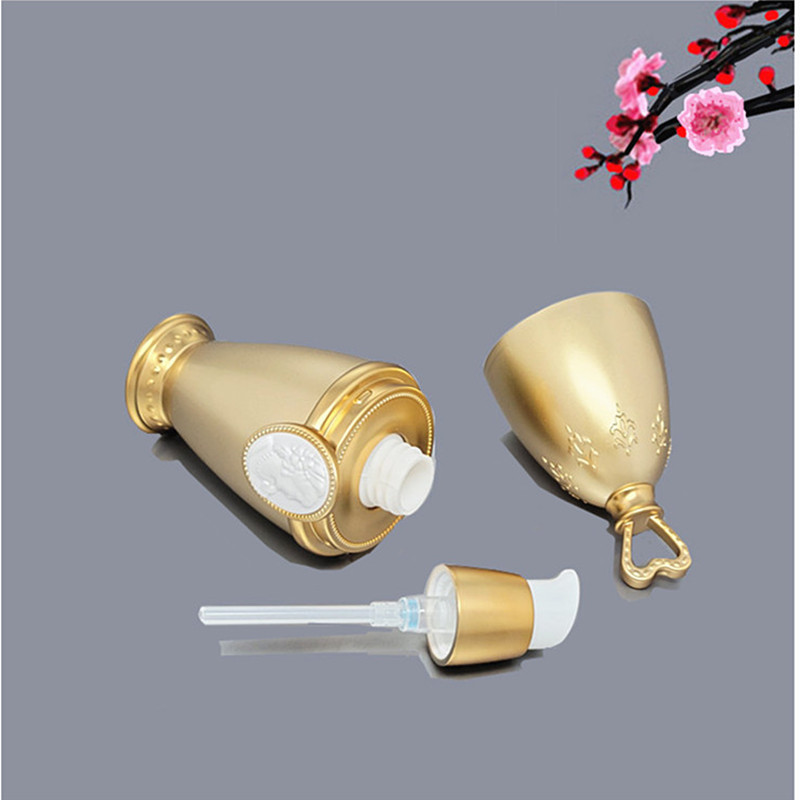 6pcs/pack Gold/White Acrylic E - مراجعة Luxury Skincare Bottles وسعره