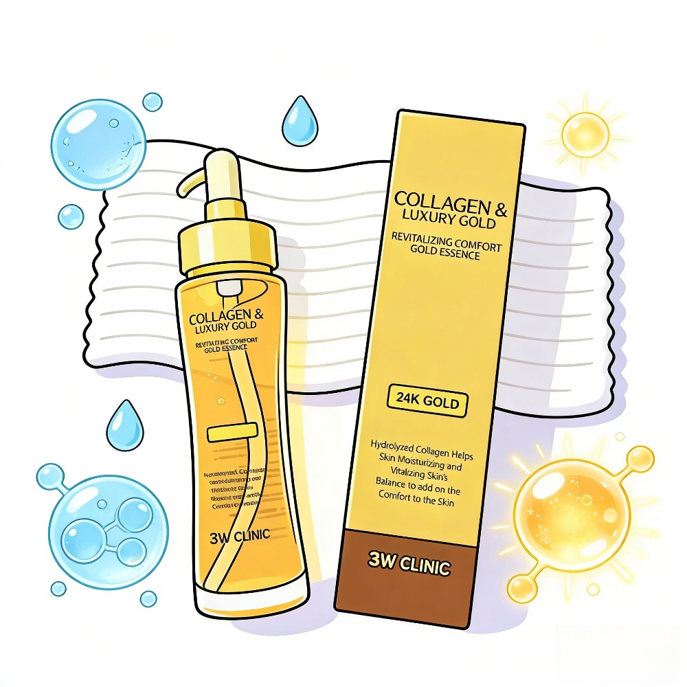 3WCLINIC Collagen & Luxury Gol - مراجعة Luxury Skincare Essence وسعره