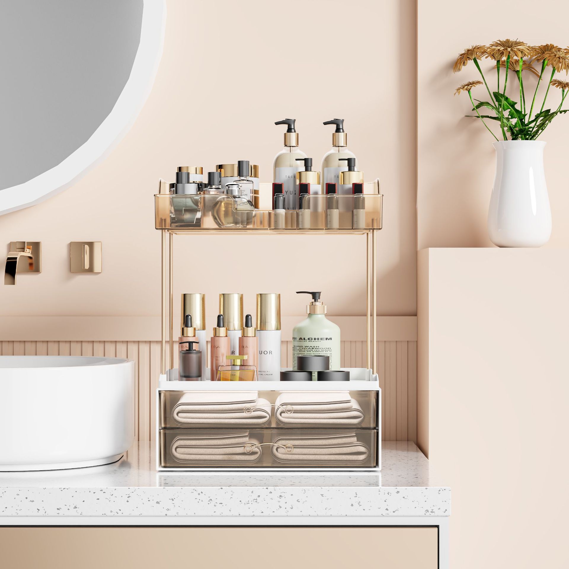 Luxury Makeup Organizer - Vani - مراجعة Luxury Skincare Tray وسعره