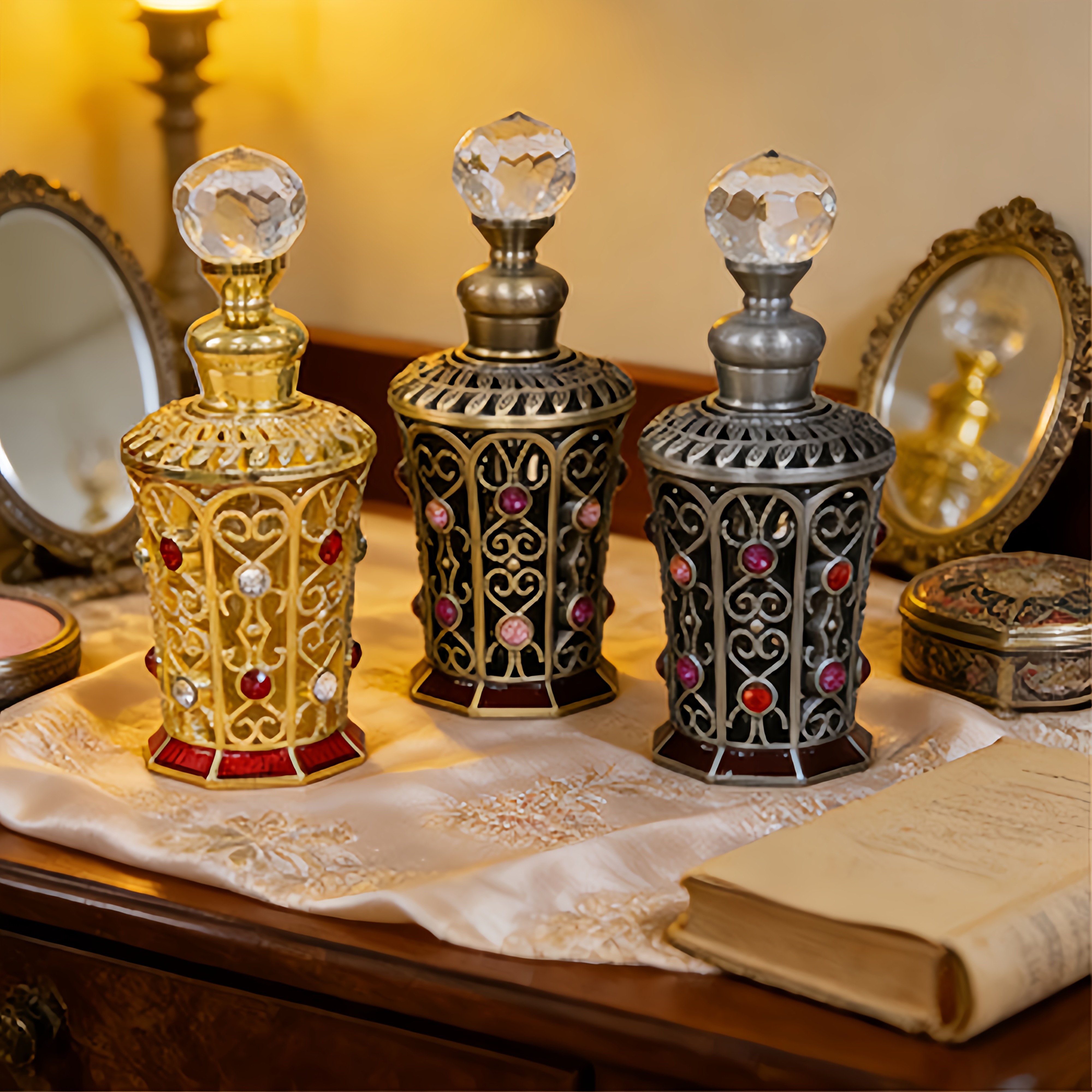 A Set of Vintage-Style Dispens - مراجعة Luxury Skincare Bottles وسعره